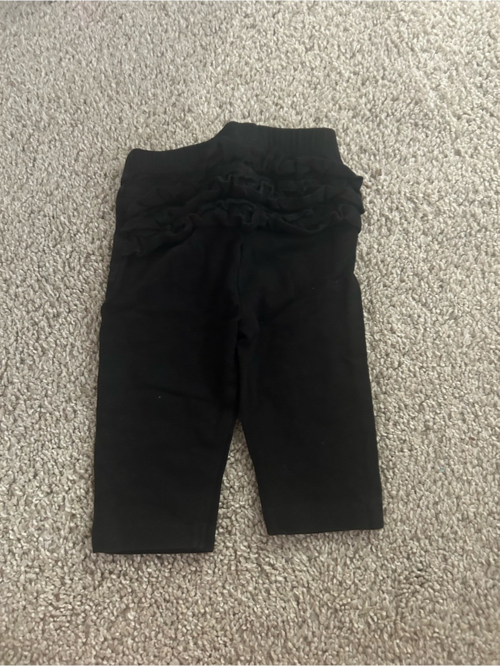 Children’s Place 0-3 Month Black Ruffled Leggings - Picture 2 of 2